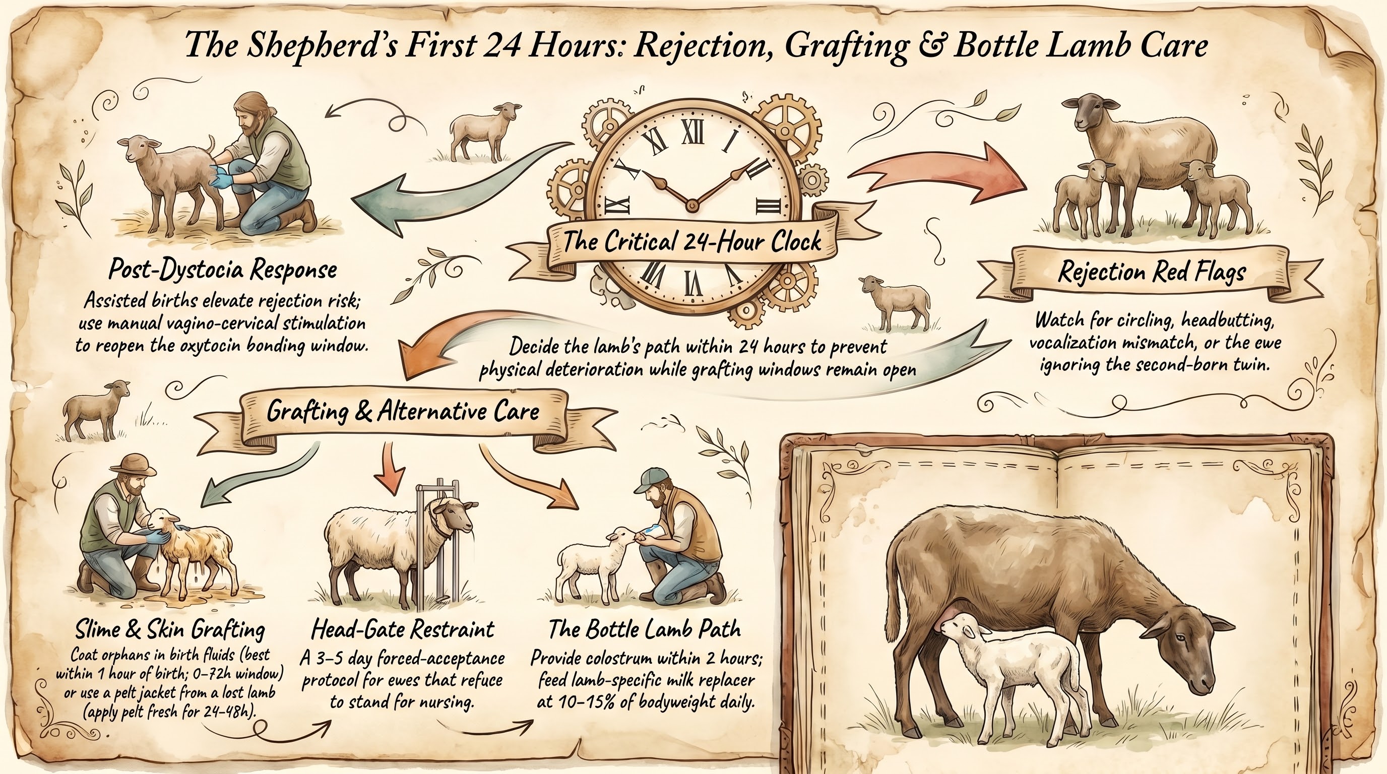 Ewe Rejection Response Decision Tree  -  first 60 minutes after a rejection event