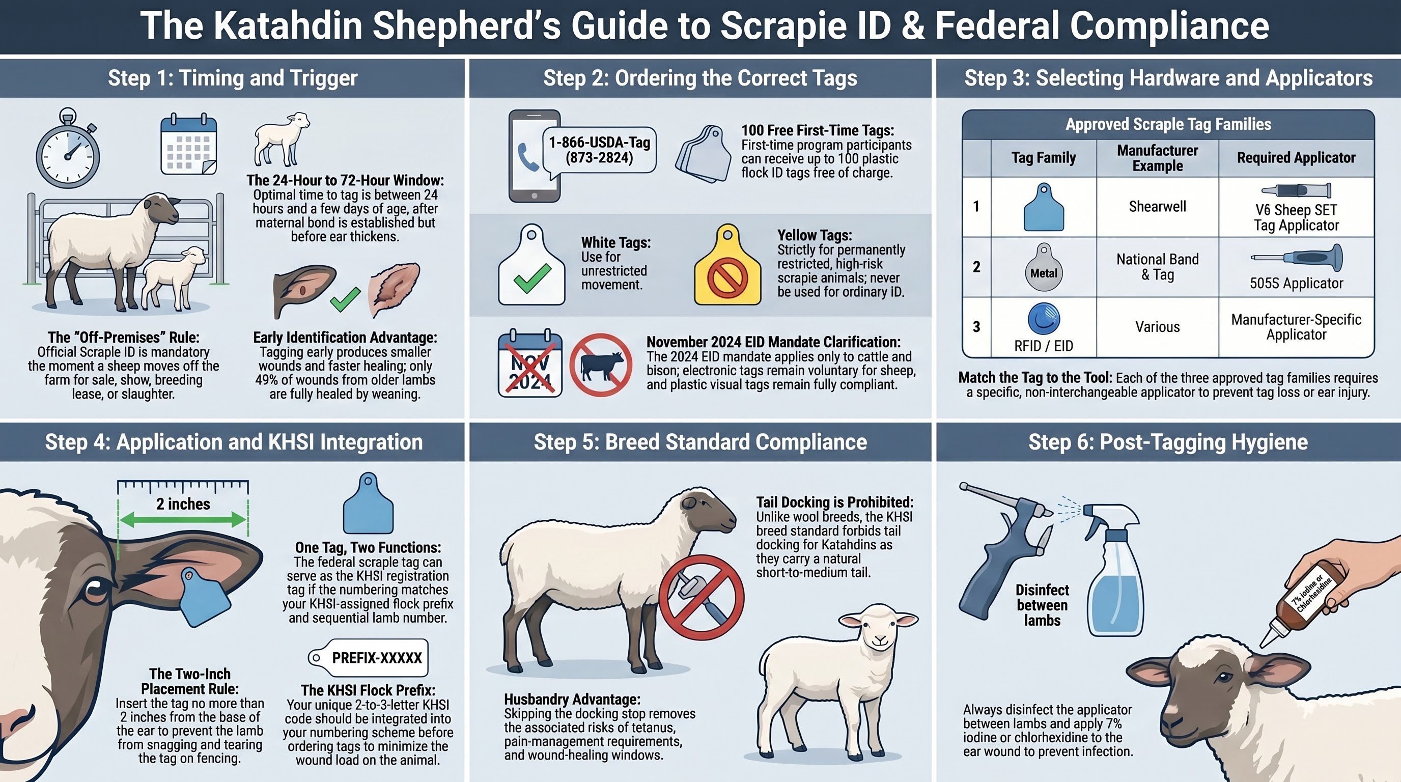 USDA scrapie identification program  -  premises ID, official tag families, and KHSI registration interaction